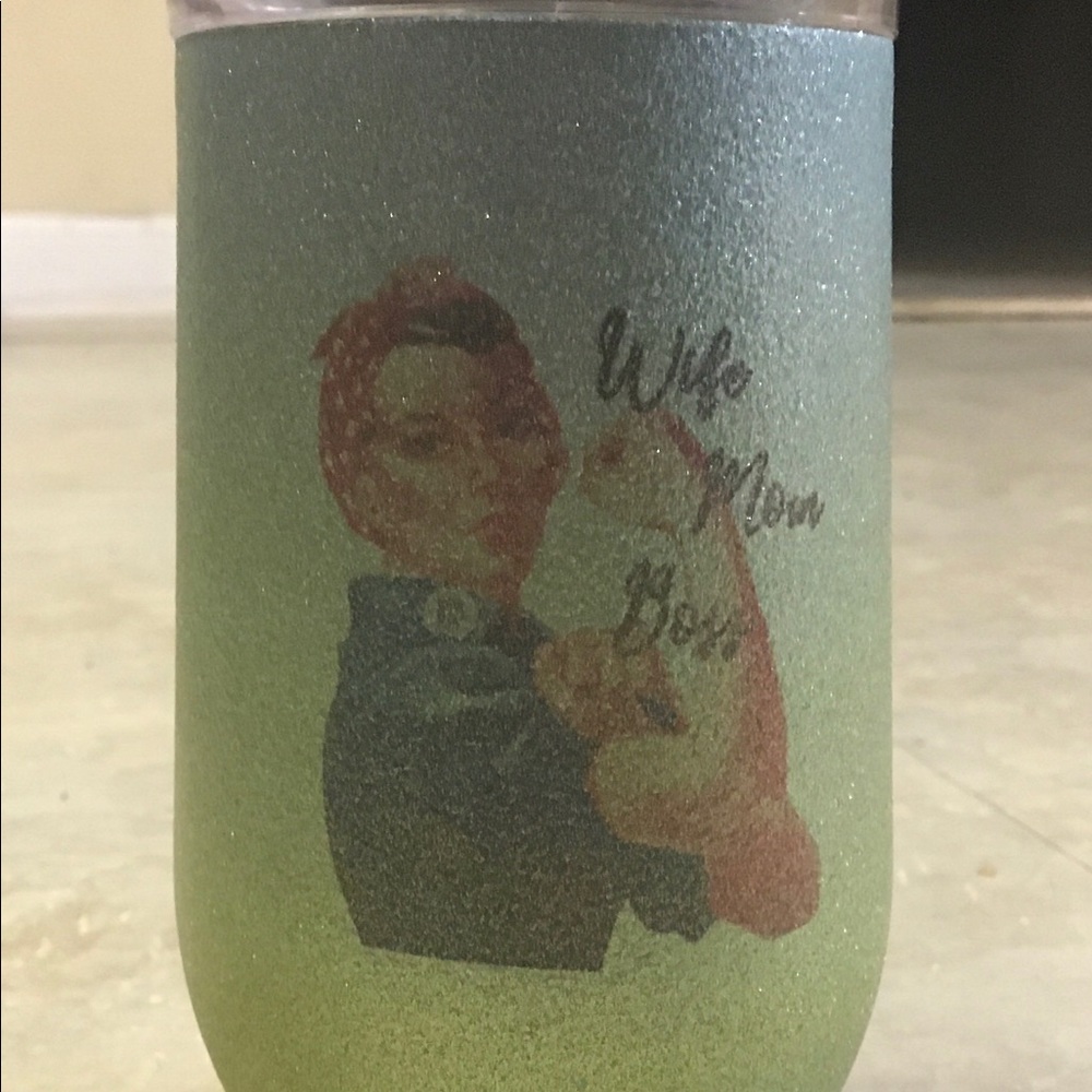Wife, mom, boss 12oz wine tumbler